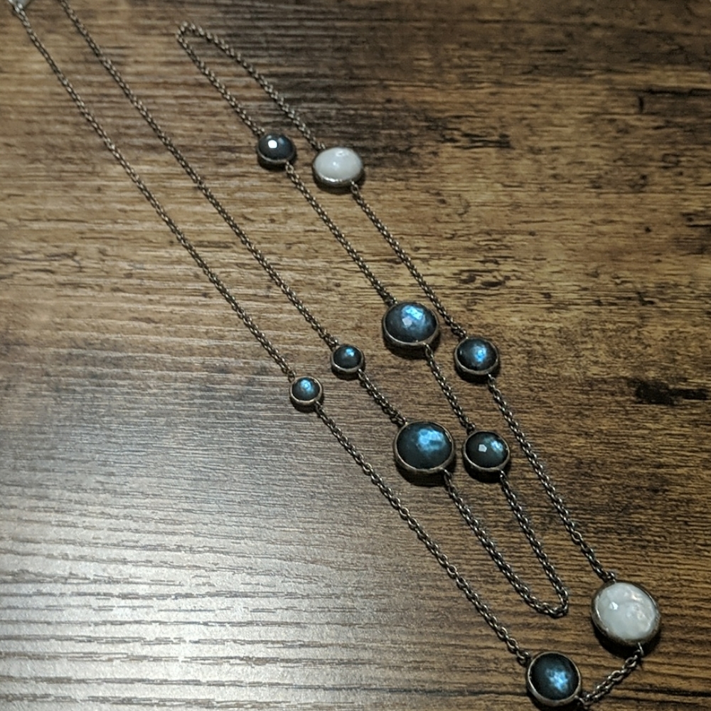 Ippolita sterling silver blue white Rick candy nec